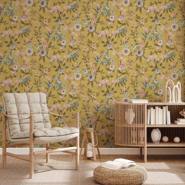 Fine Decor Eleanor kukkakuvioinen tapetti