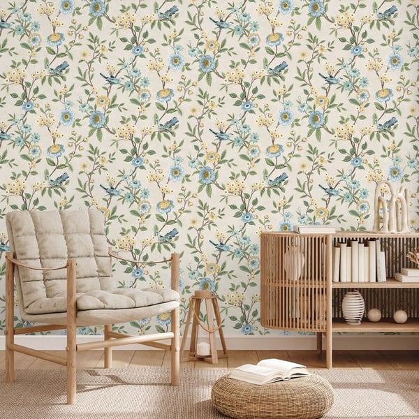 Fine Decor Eleanor kukkakuvioinen tapetti