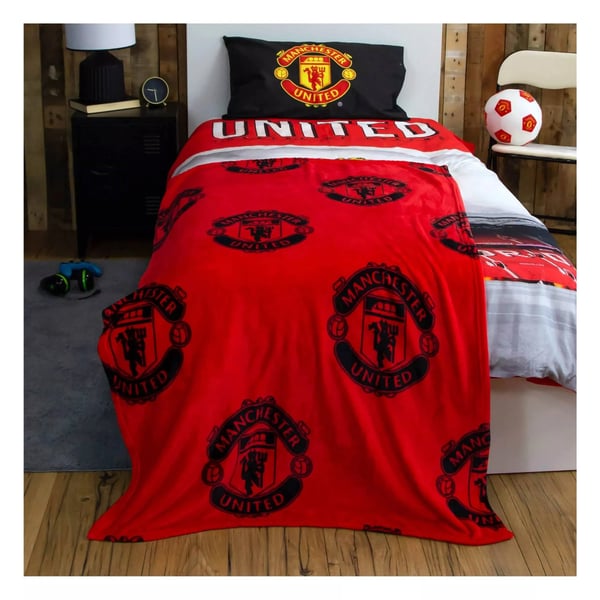 Manchester United FC Classic Rotary Fleece Blanket