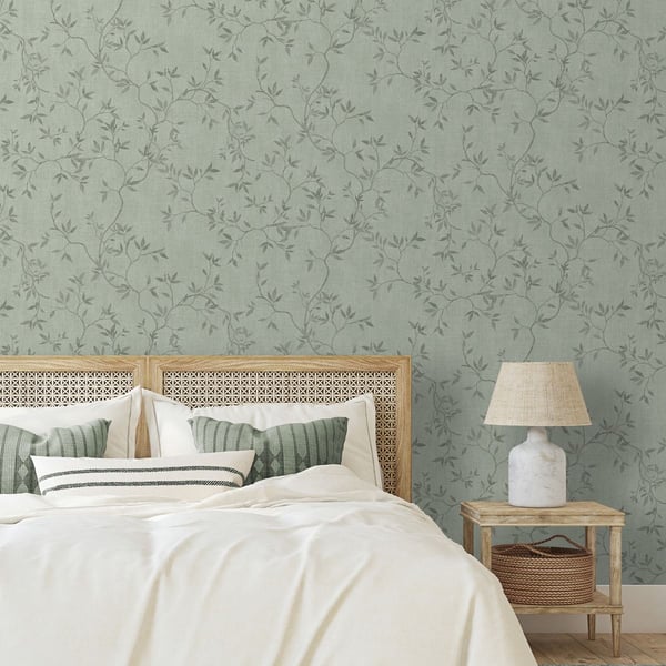 Muriva Darcy James Collection Japandi Leaf Textured Wallpaper