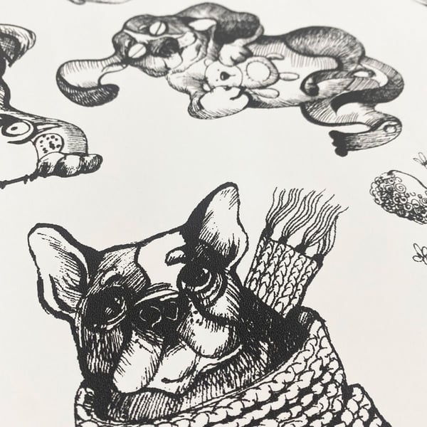 Muriva Pooches Mono Tapet
