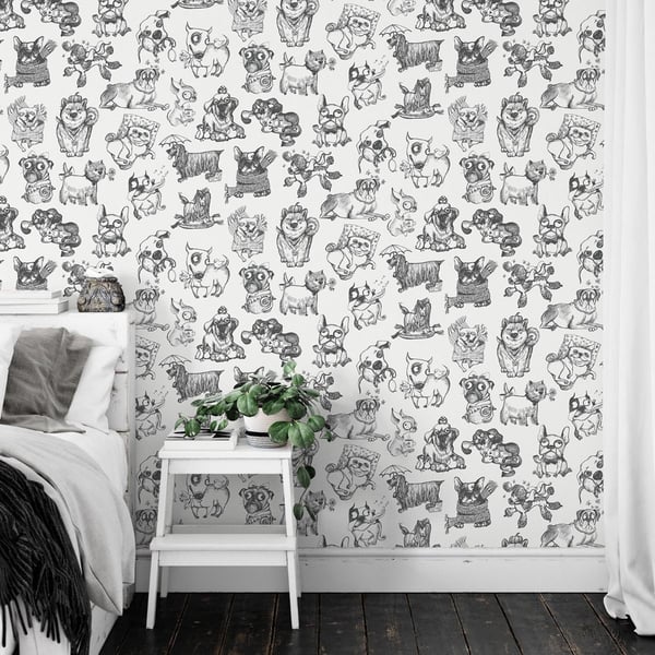 Muriva Pooches Mono Tapet