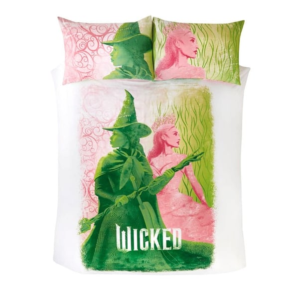 Wicked Käännettävä Elphaba ja Glinda Pussilakanasetti