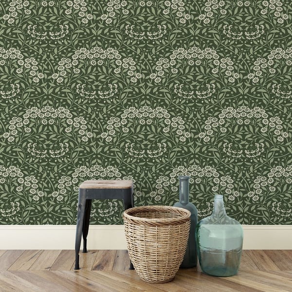 World Of Wallpaper Botanical Damask Wallpaper