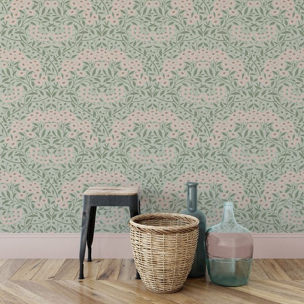 World Of Wallpaper Botanical Damask Wallpaper