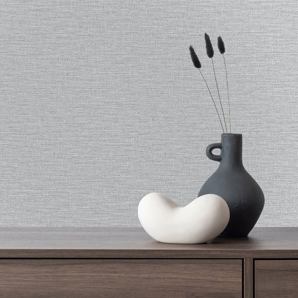 Grandeco Telma Hessian Vinyl Textured Wallpaper