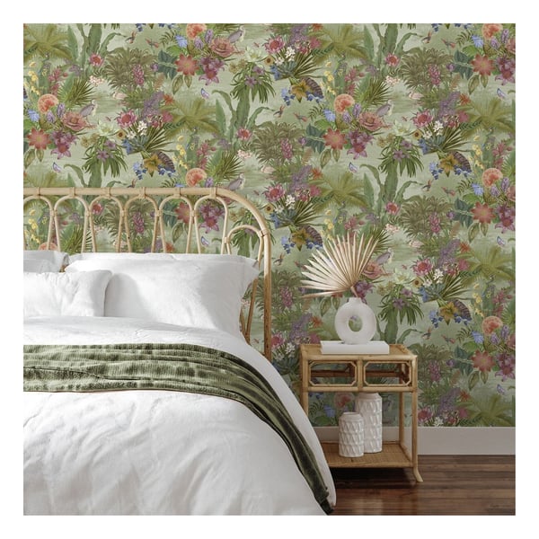 Grandeco Paul Moneypenny Floral Hall Vinyl Textured Wallpaper
