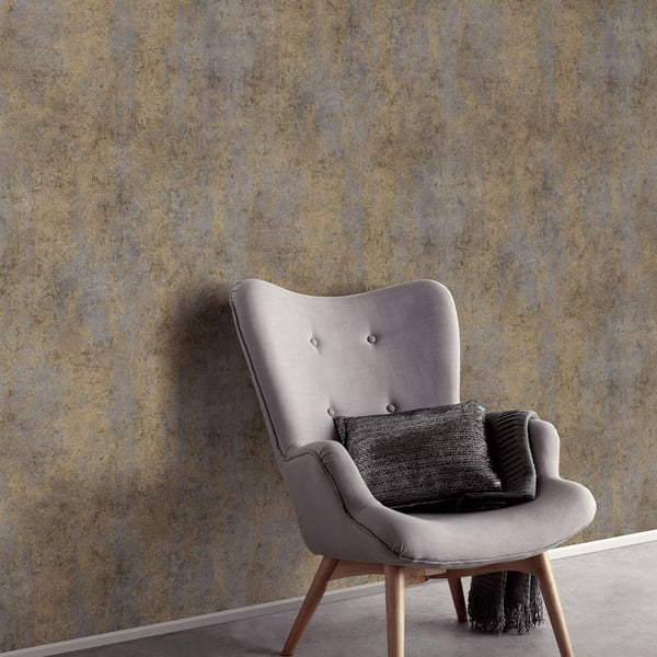 Elle Decoration Luxury Concrete Vinyl Textured Wallpaper