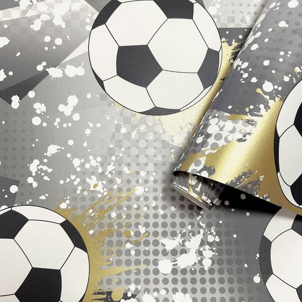 Holden Décor Frenzy Football Textured Wallpaper