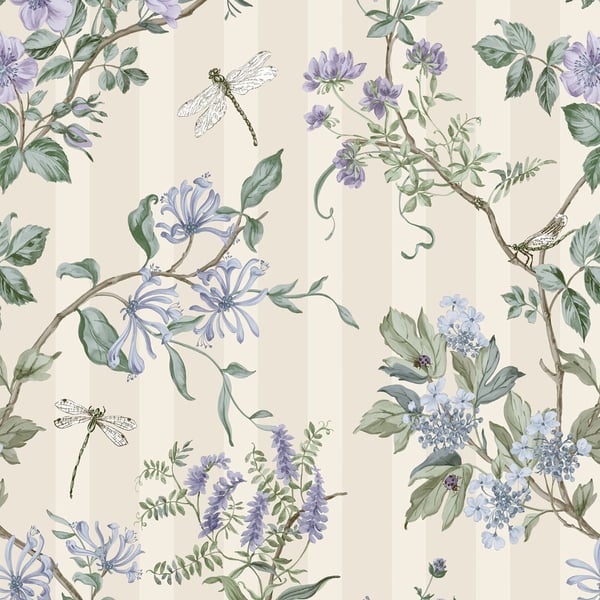 Holden Décor Hampton Gardens Stripe Textured Wallpaper