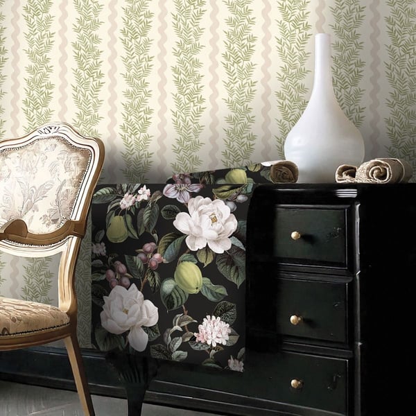 Holden Décor Foliage Stripe Textured Wallpaper