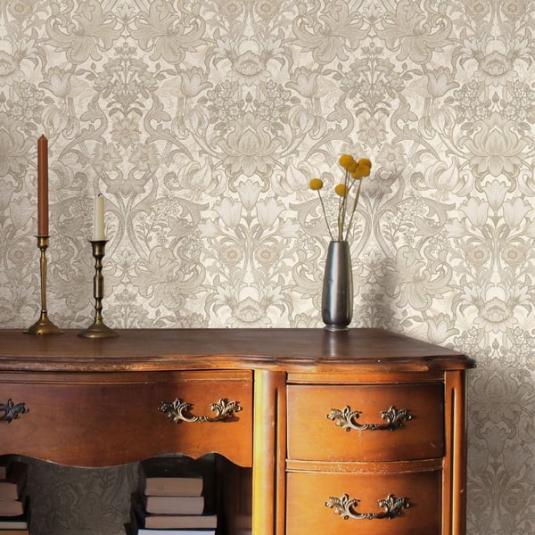 Holden Décor Ornamental Floral Textured Wallpaper