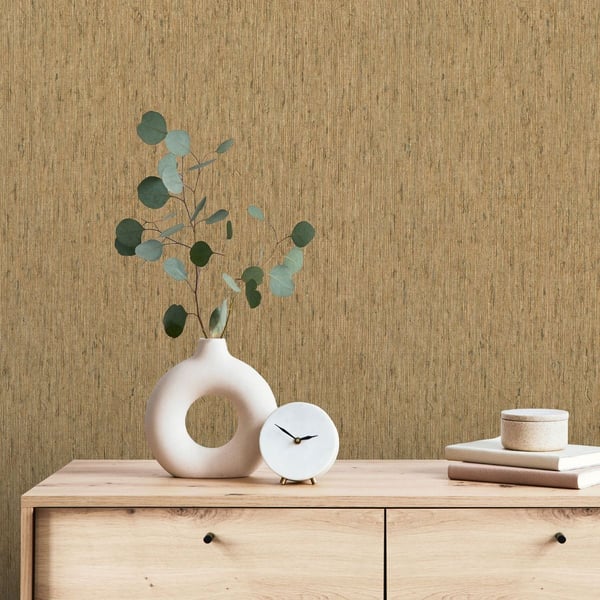 Rasch Boho Enfärgad Texturerad Vinyltapet
