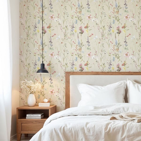 World Of Wallpaper Elsie Floral Textured Wallpaper