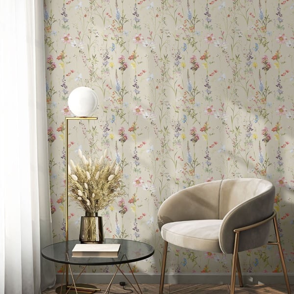 World Of Wallpaper Elsie Floral Textured Wallpaper
