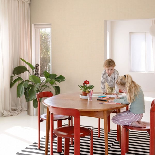 Grandeco Little Dreamers Plain Linen Textured Wallpaper