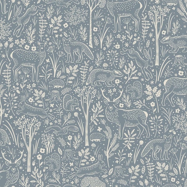 Grandeco Woodland Animals Vinyl Textured Wallpaper Grandeco Woodland Animals Vinyl Textured Wallpaper