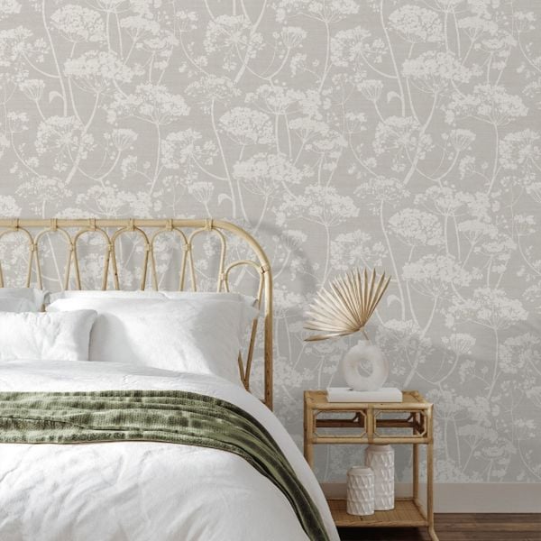 Grandeco Cow Parsley Textured Wallpaper