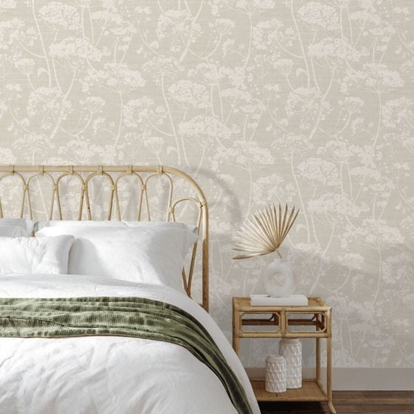 Grandeco Cow Parsley Textured Wallpaper