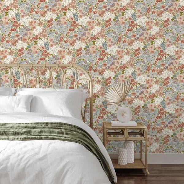 Grandeco Ditsy Floral Textured Wallpaper