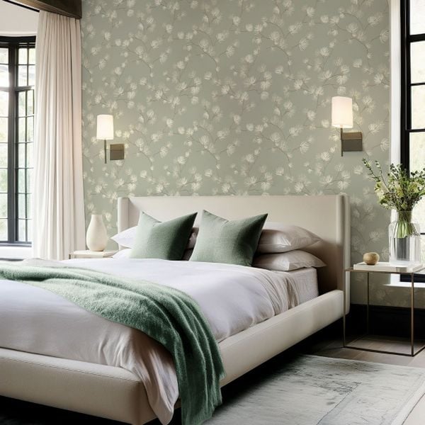 Belgravia Valentino Pine Textured Vinyl Wallpaper