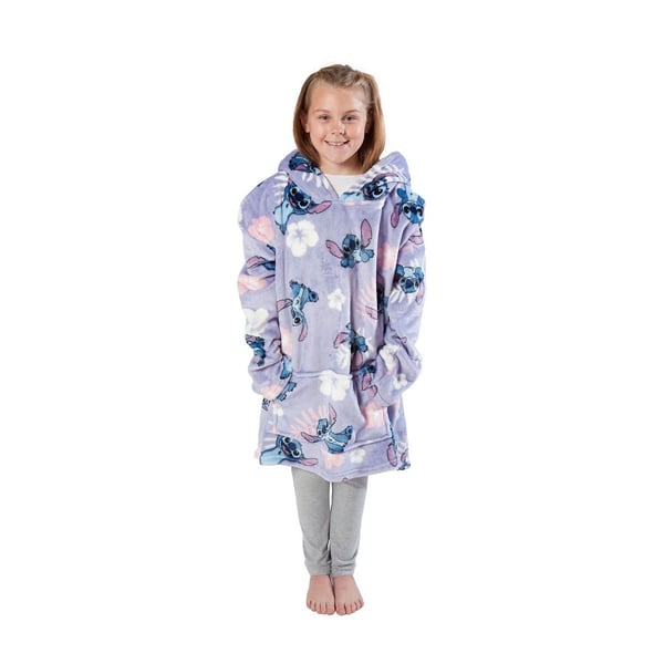 Lilo & Stitch Childrens/Kids Floral Fleece Hooded Towel