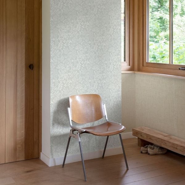 Grandeco Karuna Embroidered Stitched Vinyl Textured Wallpaper