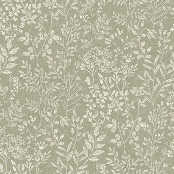 Grandeco Karuna Embroidered Stitched Vinyl Textured Wallpaper