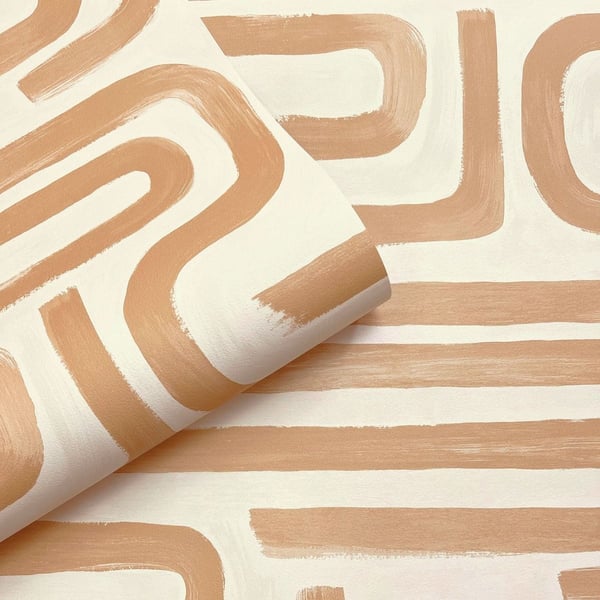 Holden Décor Geometric Brushed Wallpaper