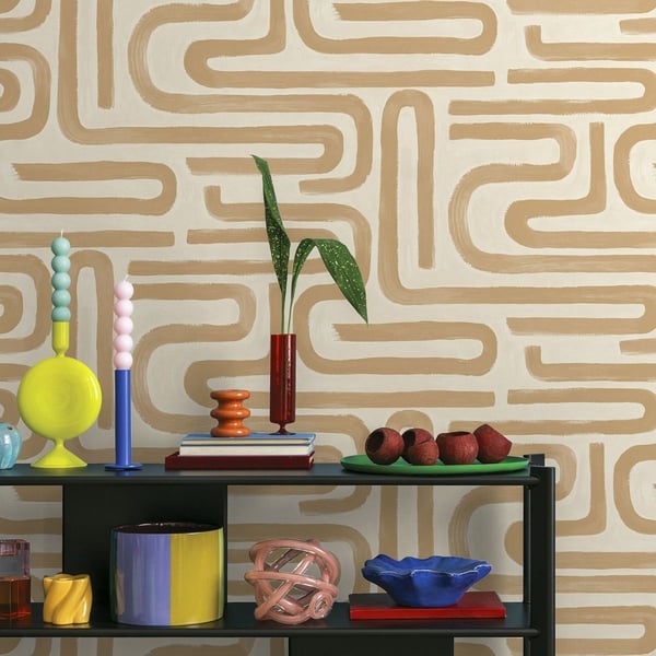 Holden Décor Geometric Brushed Wallpaper