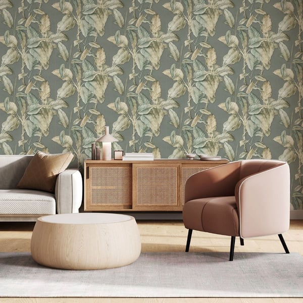 Rasch Boho Palmblad Vinyltapet