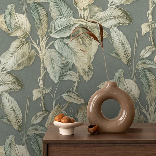 Rasch Boho Palmblad Vinyltapet
