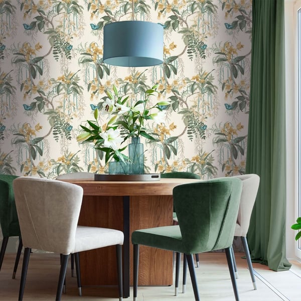 Belgravia Suki Floral Textured Wallpaper