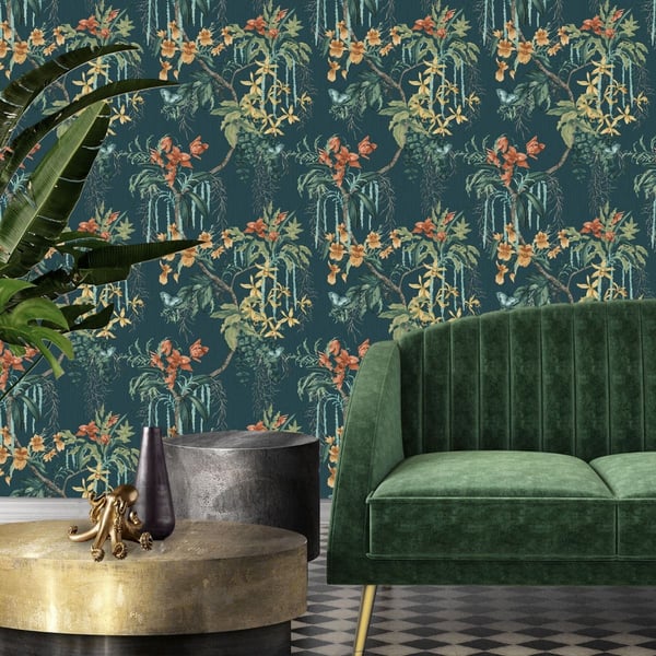 Belgravia Suki Floral Textured Wallpaper