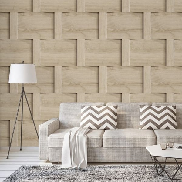 Debona Harrow Weave træpanel tapet