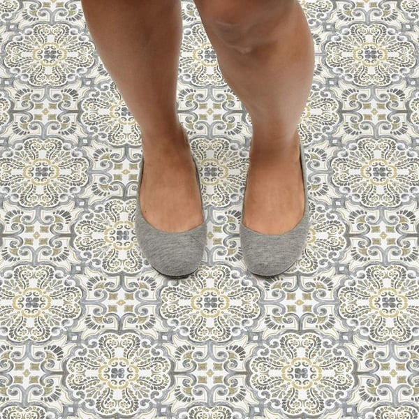 Fine Decor Floorpops Vinyl Floor Tiles (Pack of 10)