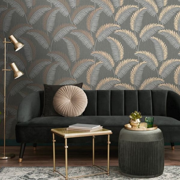 Fine Decor Cascade Leaf Wallpaper