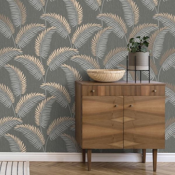 Fine Decor Cascade Leaf Wallpaper