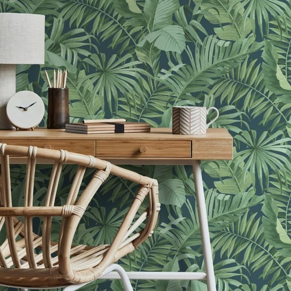 Fine Decor Maui Leaf Wallpaper