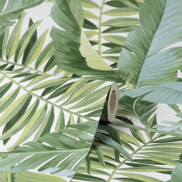 Fine Decor Maui Leaf Wallpaper