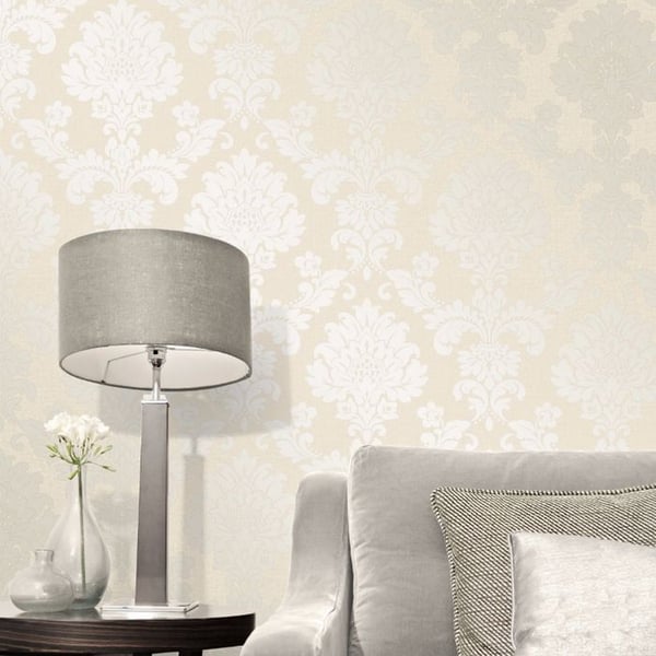 Fine Decor Quartz Damask Texturerad Tapet