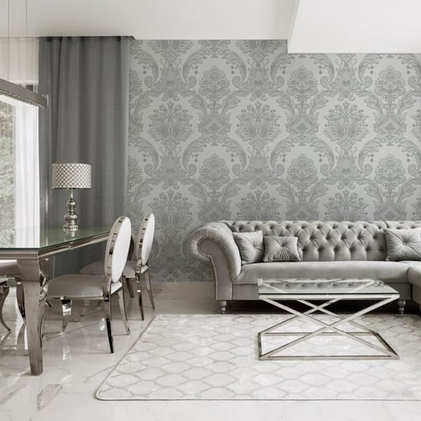 Belgravia Amara Damask Textured Wallpaper