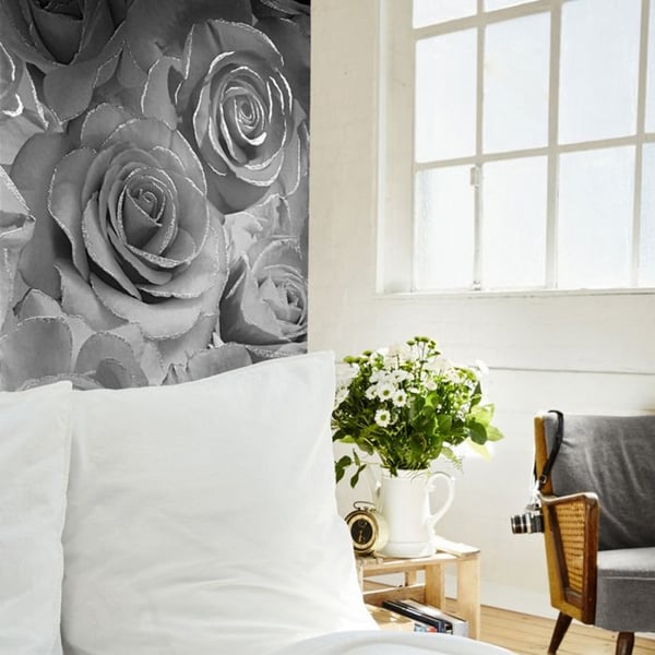 Muriva Madison Rose Glitter Wallpaper