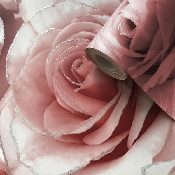 Muriva Madison Rose Glitter Wallpaper