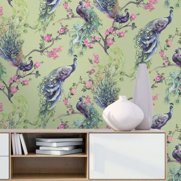 Holden Décor Menali Peacock Textured Wallpaper