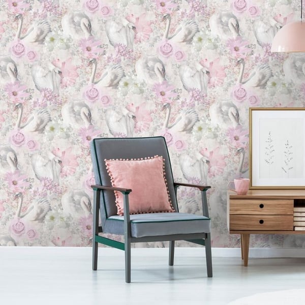 Holden Décor Swan Glitter Wallpaper