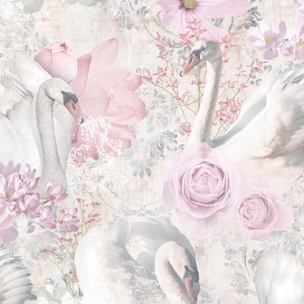 Holden Décor Swan Glitter Wallpaper
