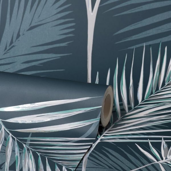 Fine Decor South Beach Palmblad Tapet