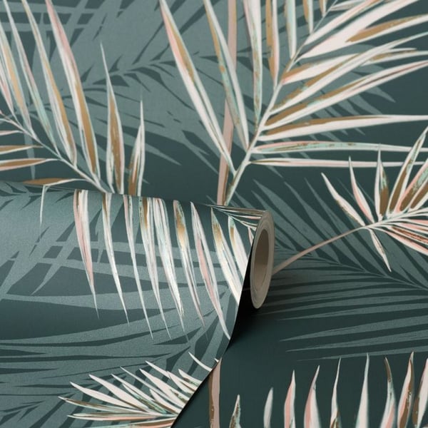 Fine Decor South Beach Palm Leaf tapet