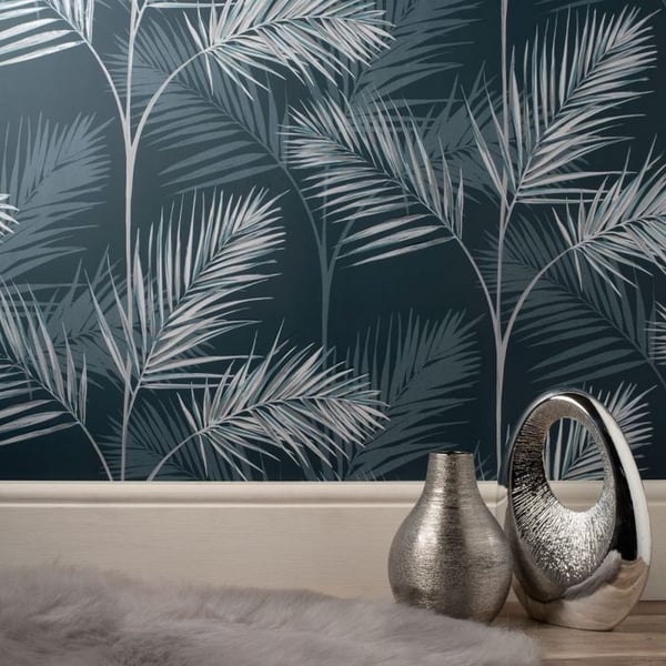 Fine Decor South Beach Palmblad Tapet